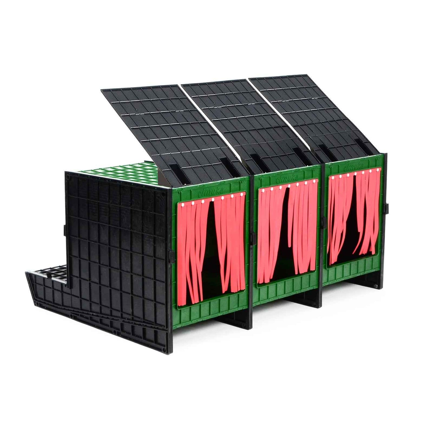 Nesting box with rear egg collection 3 compartments NB-PR-3BC