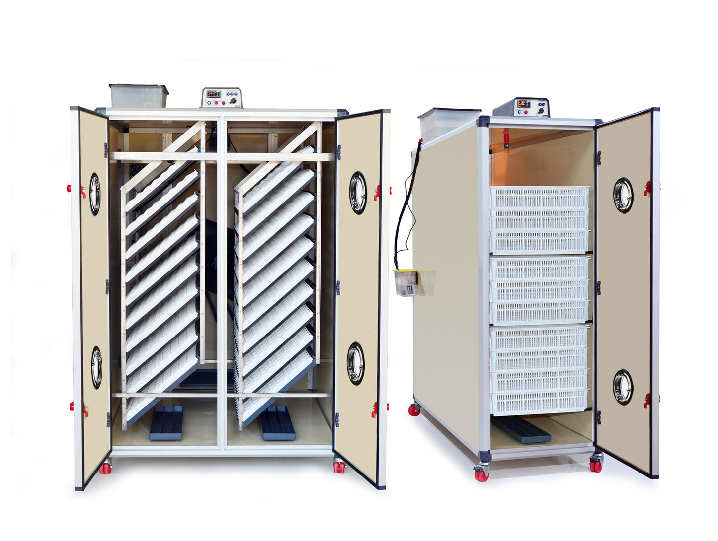 Gewerbliches Brutmaschinen-Set: T4800S Entwicklung + T2400H Schlupf (bis 7.200 Eier)