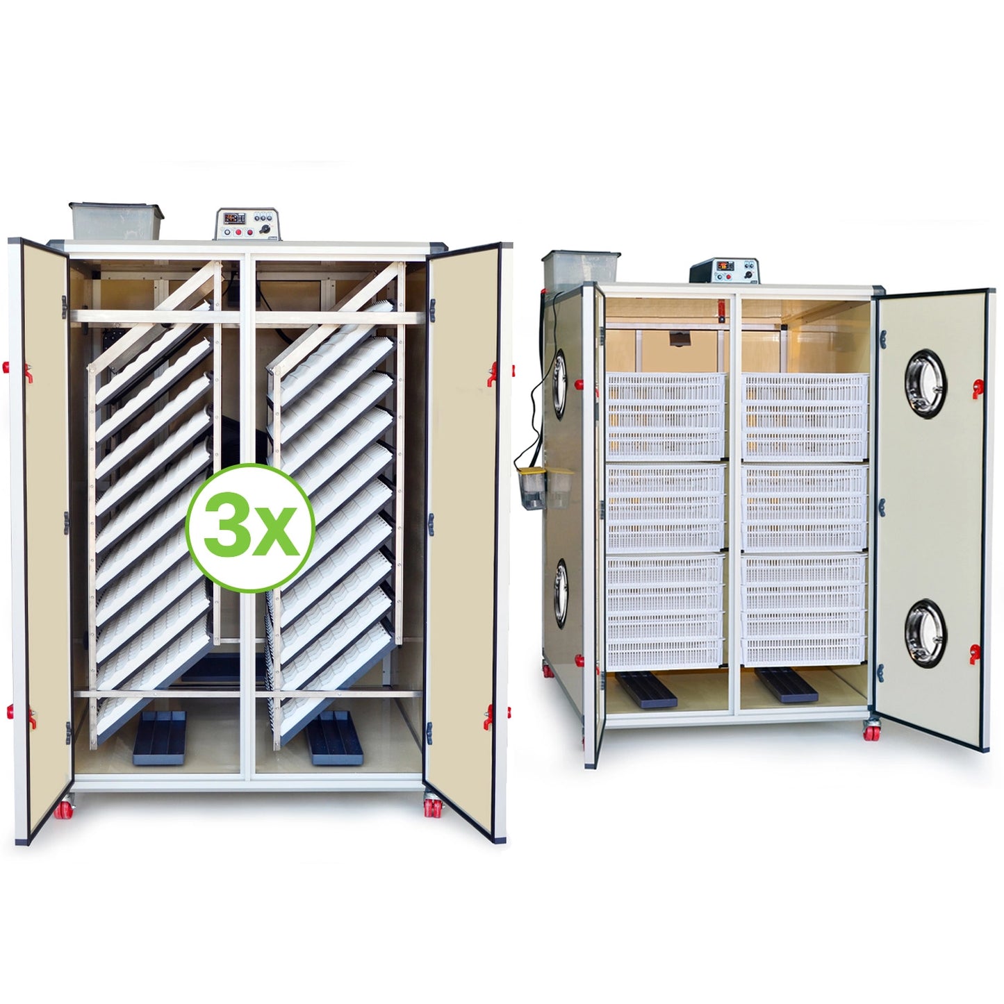 Brutmaschinen-Set: 3 x T4800S Entwicklung + 1 x T4800H Schlupf (bis 19.200 Eier)