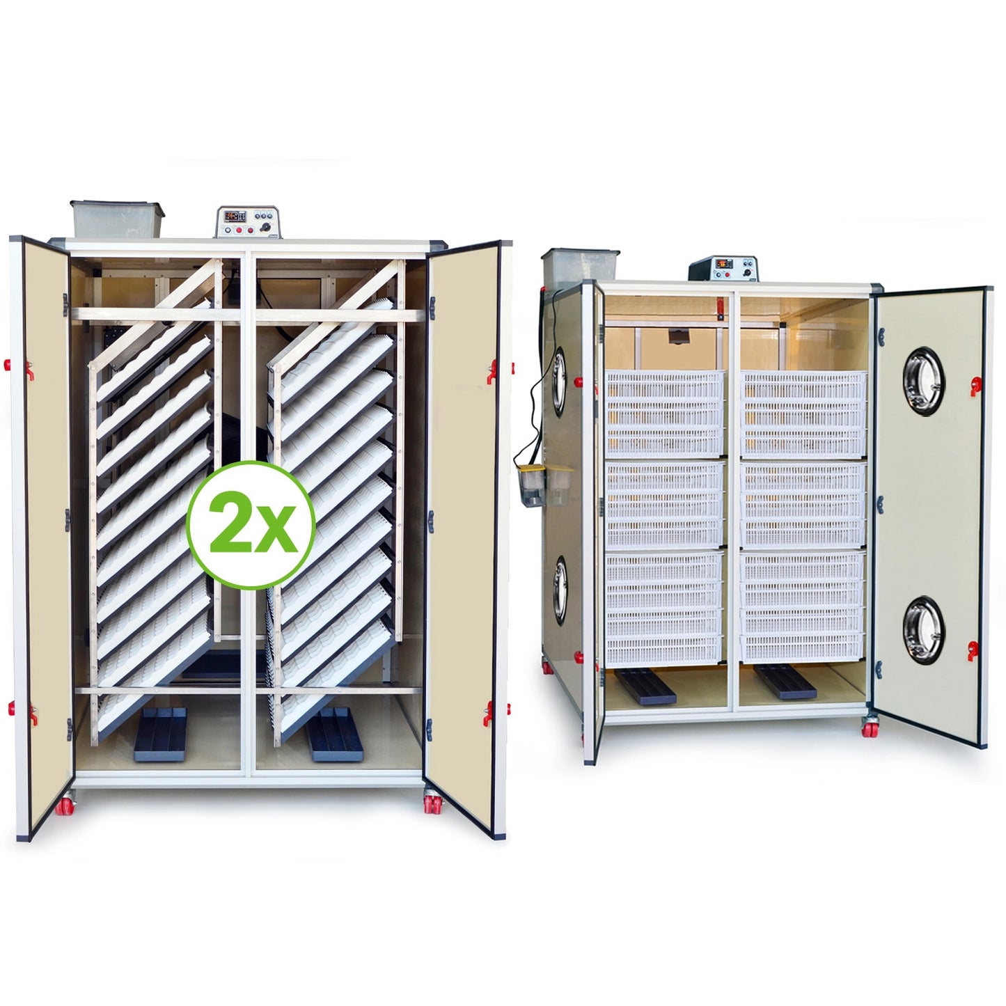 Brutmaschinen-Set: 2 x T4800S Entwicklung + 1 x T4800H Schlupf (bis 14.400 Eier)