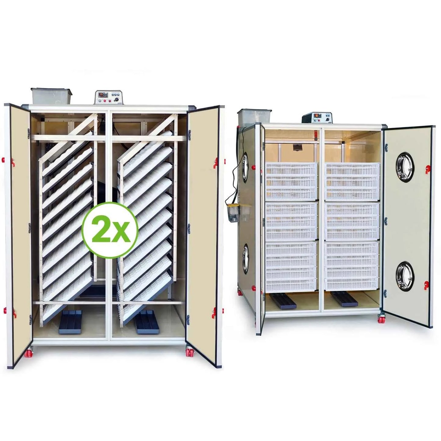 Brutmaschinen-Set: 2 x T4800S Entwicklung + 1 x T4800H Schlupf (bis 14.400 Eier)