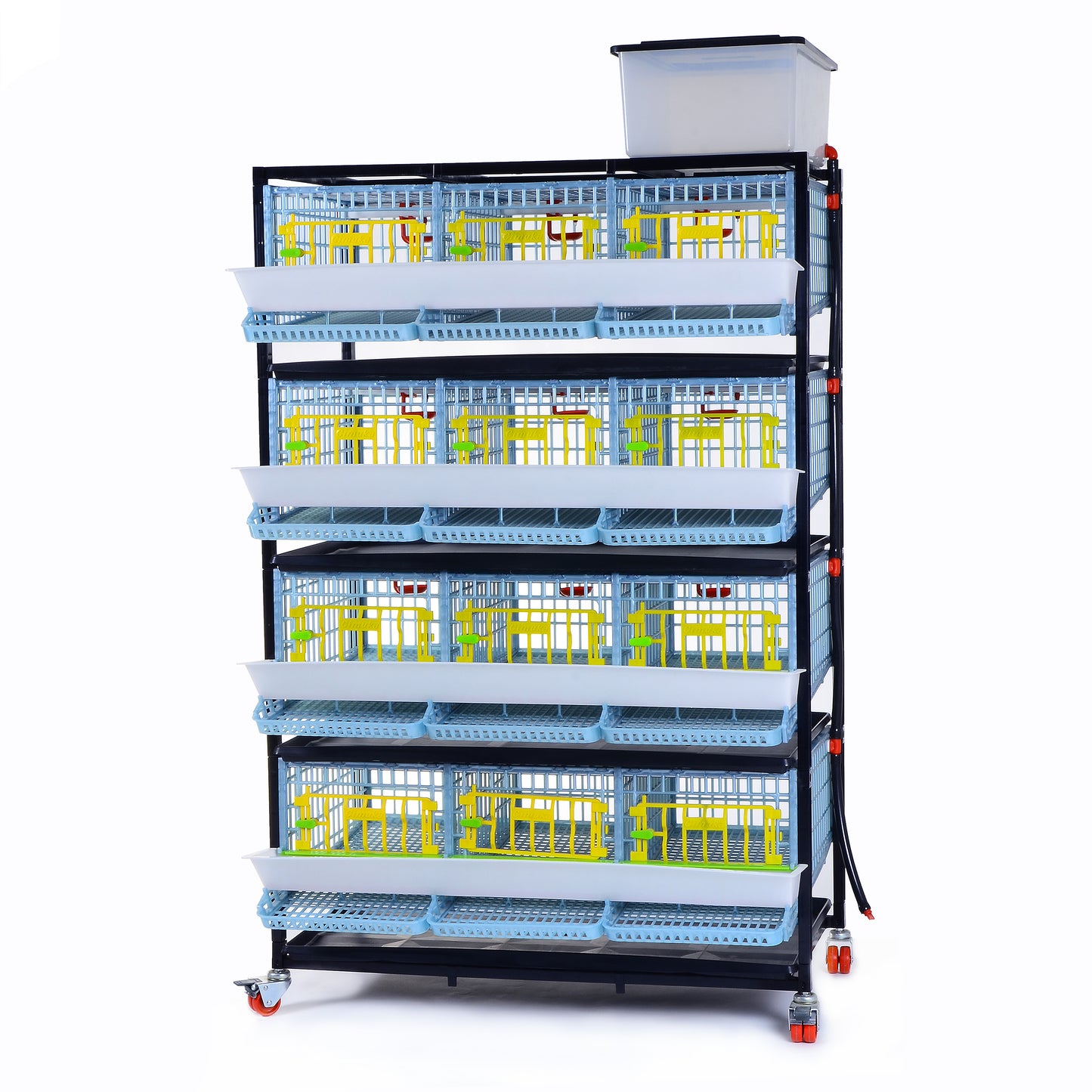 BYK-03-4K – Wachtelaufzuchtbox mit 3 Fächern und 4 Etagen