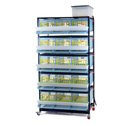 Quail breeding box with 3 compartments and 5 tiers - BYK-03-5K