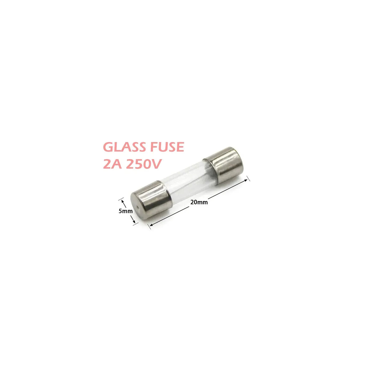 Fine fuse – slow blow / 2 A – 5×20 mm - EL0095