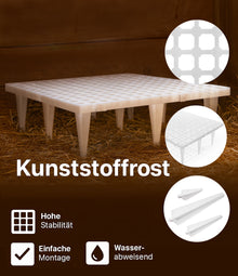 PF-CH-G18-H41 Kunststoffsrost 50x50 cm mit 9 x 40 cm Beinen