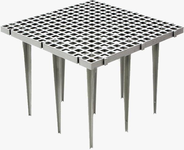 PF-CH-G23-H41 Kunststoffsrost 50x50 cm mit 9 x 40 cm Beinen